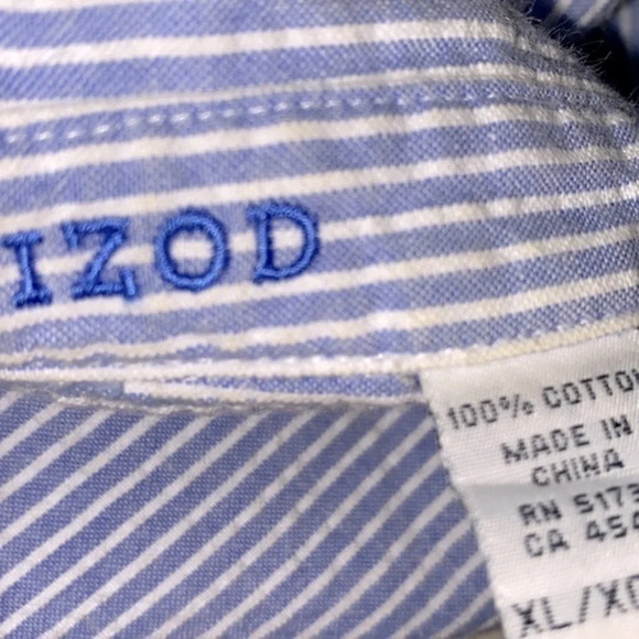IZOD blue striped top size XLarge - Picture 4 of 5